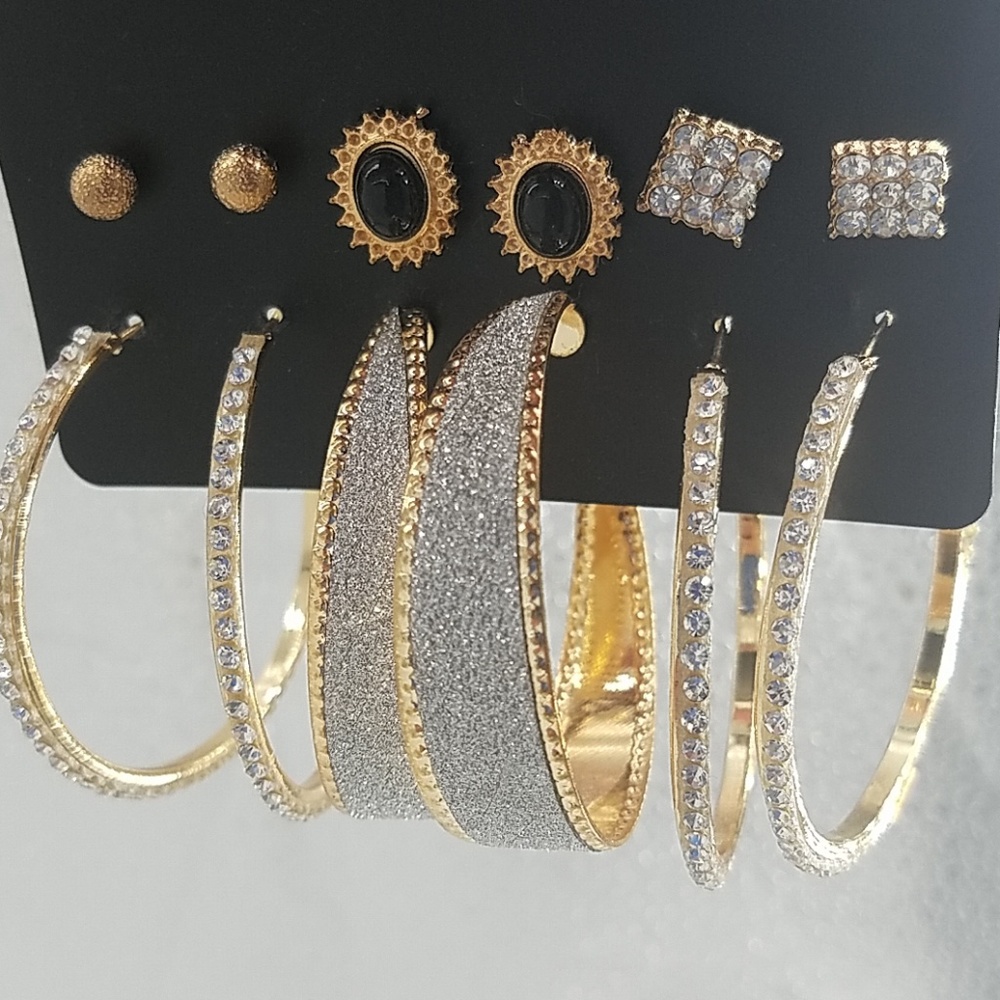 Make a Statement with all Six pairs of Earrings!